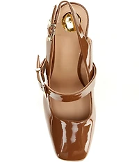 Gianni Bini Sonata Patent Square Toe Mary Jane Platform Pumps