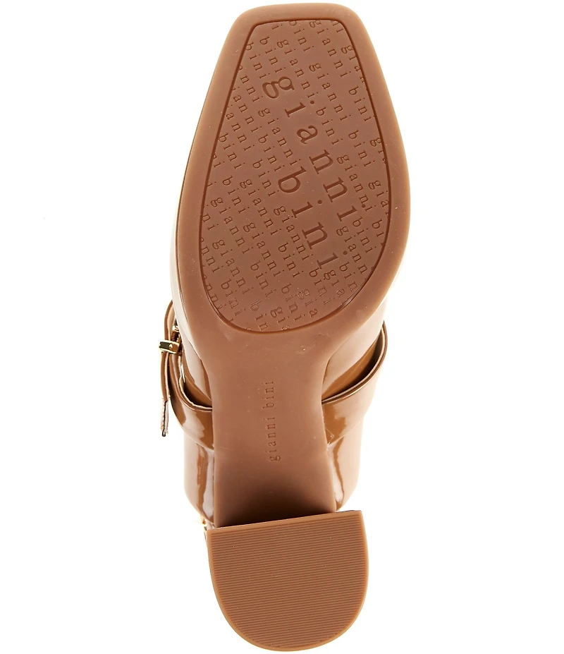 Gianni Bini Sonata Patent Square Toe Mary Jane Platform Pumps