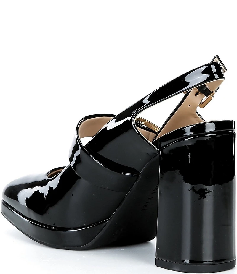 Gianni Bini Sonata Patent Square Toe Mary Jane Platform Pumps