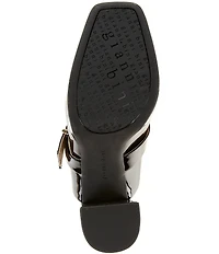 Gianni Bini Sonata Patent Square Toe Mary Jane Platform Pumps