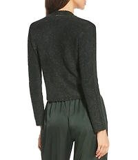 Gianni Bini Starlight Metallic Tinsel Long Sleeve Cardigan Sweater Tank Top Set