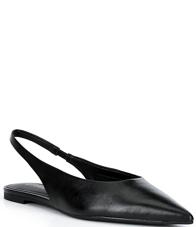 Gianni Bini Stefon Leather Pointed Toe Slingback Dress Flats