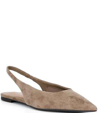 Gianni Bini Stefon Suede Pointed Toe Slingback Dress Flats
