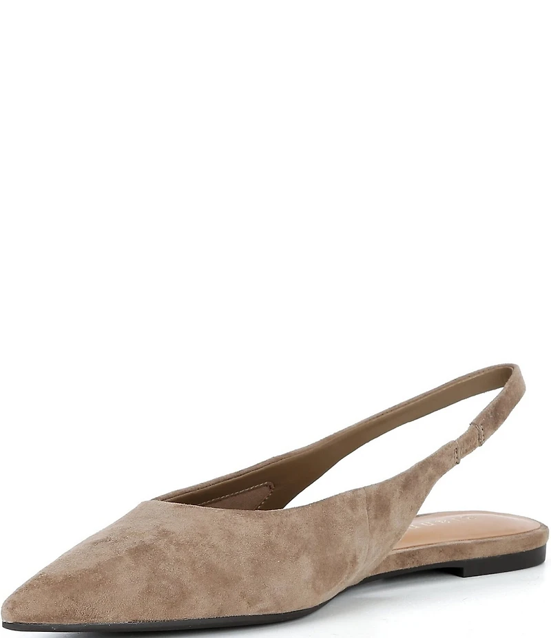 Gianni Bini Stefon Suede Pointed Toe Slingback Dress Flats