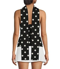 Gianni Bini Strapless Polka Dot Tube Top With Scarf