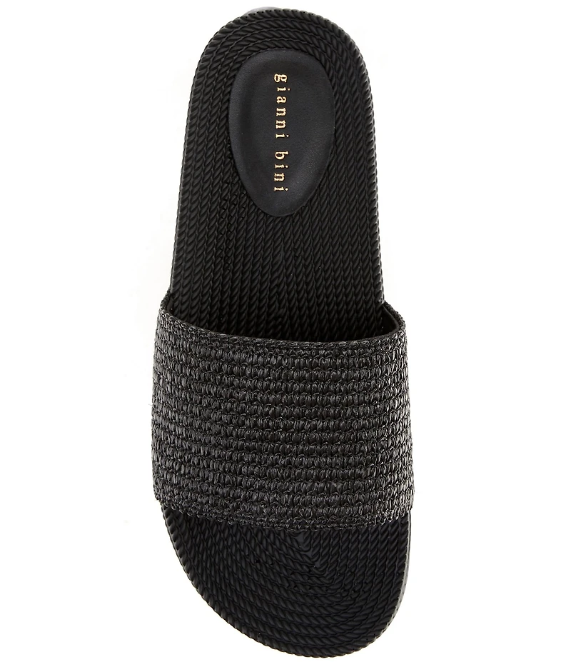 Gianni Bini Summadaze Raffia Banded Pool Slide Sandals
