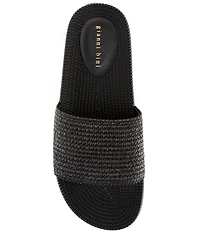 Gianni Bini Summadaze Raffia Banded Pool Slide Sandals