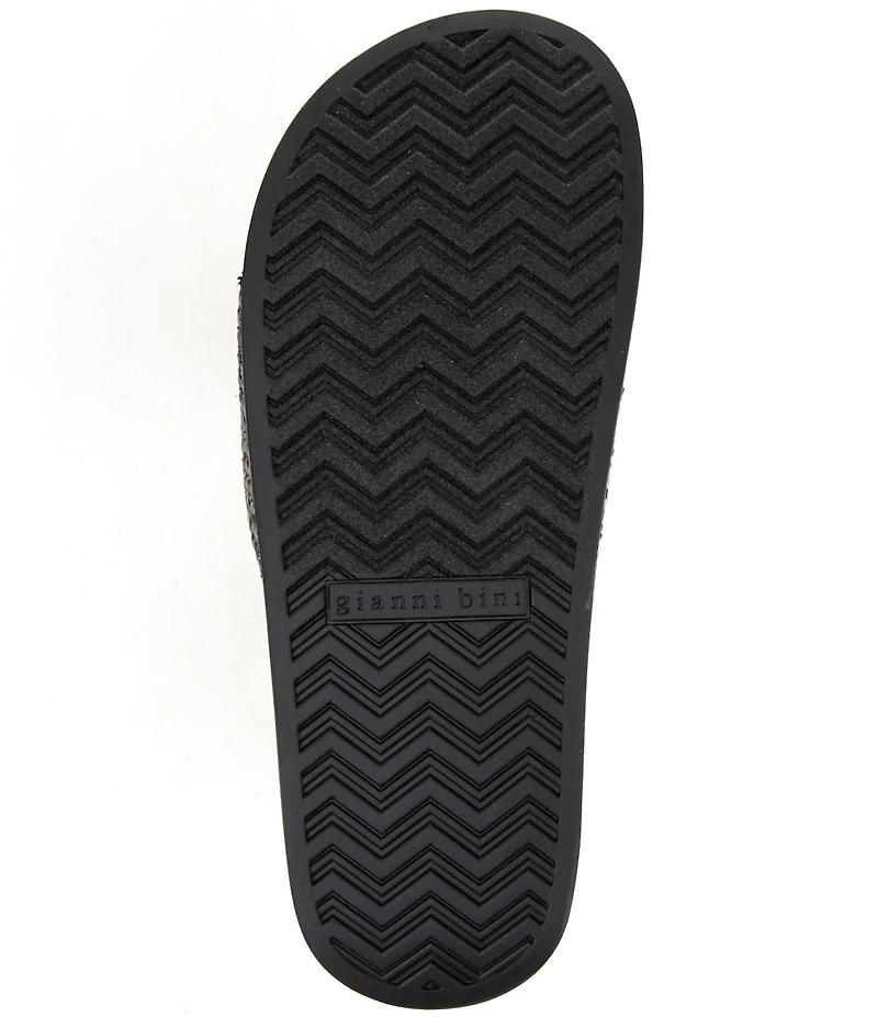 Gianni Bini Summadaze Raffia Banded Pool Slide Sandals