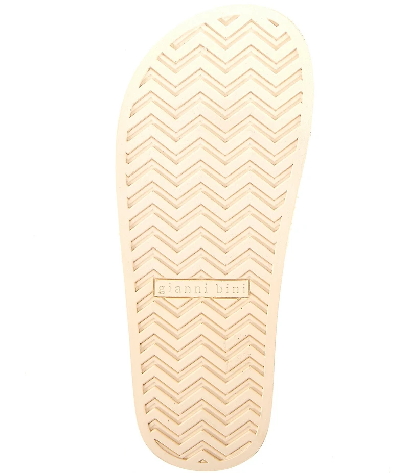 Gianni Bini Summadaze Raffia Banded Pool Slide Sandals