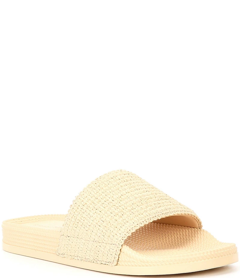Gianni Bini Summadaze Raffia Banded Pool Slide Sandals