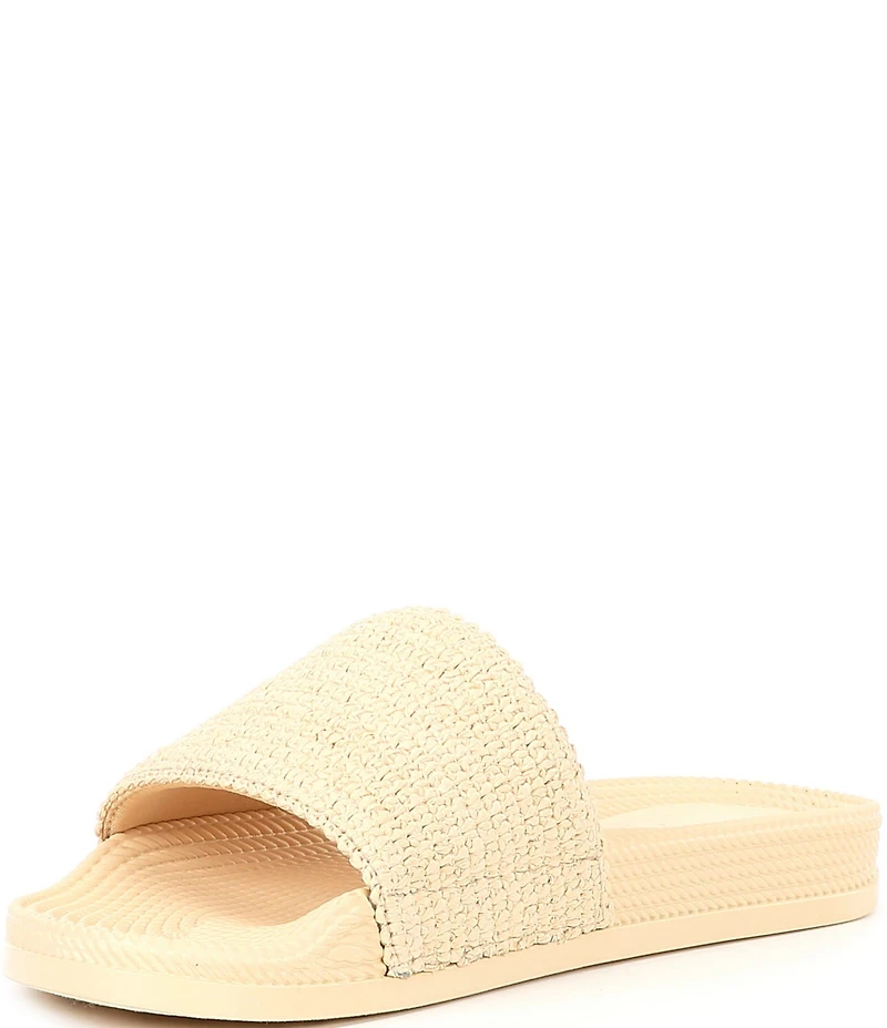Gianni Bini Summadaze Raffia Banded Pool Slide Sandals