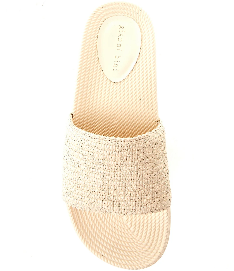 Gianni Bini Summadaze Raffia Banded Pool Slide Sandals