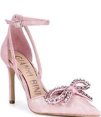 Gianni Bini Sweeney Lace Rhinestone Bow Dress Pumps