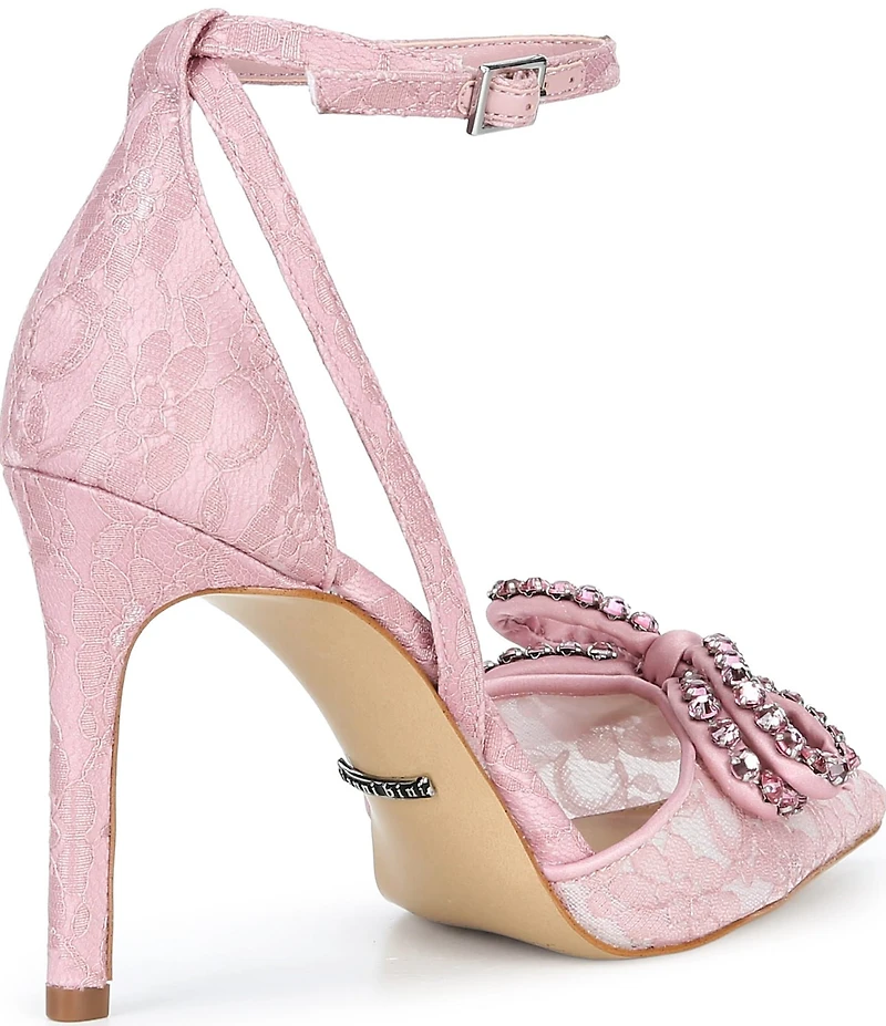 Gianni Bini Sweeney Lace Rhinestone Bow Dress Pumps