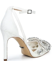 Gianni Bini Sweeney Lace Rhinestone Jewel Bow Dress Pumps