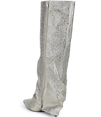 Gianni Bini Tassos Rhinestone Embellished Slouch Tall Stiletto Boots