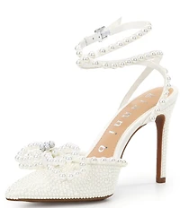 Gianni Bini Taylinn Three Double Pearl Bow Dress Pumps