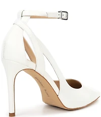 Gianni Bini Teagan Leather Cut-Out Ankle Strap Dress Pumps