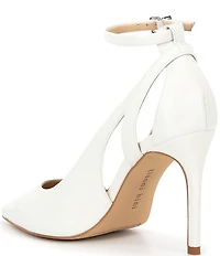 Gianni Bini Teagan Leather Cut-Out Ankle Strap Dress Pumps