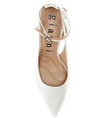Gianni Bini Teagan Leather Cut-Out Ankle Strap Dress Pumps