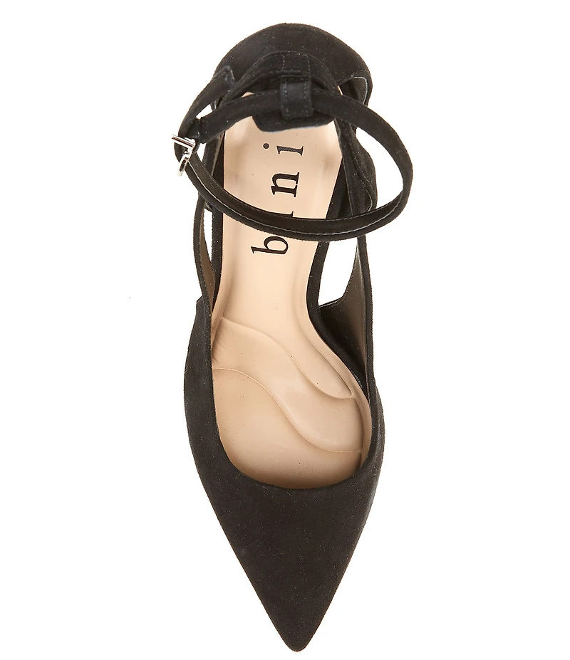 Gianni Bini Teagan Suede Cut-Out Ankle Strap Dress Pumps