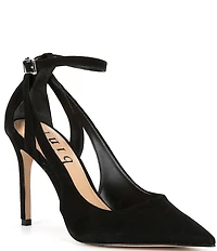 Gianni Bini Teagan Suede Cut-Out Ankle Strap Dress Pumps