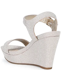 Gianni Bini Telmma Glitter Platform Wedge Sandals