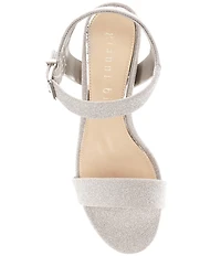 Gianni Bini Telmma Glitter Platform Wedge Sandals