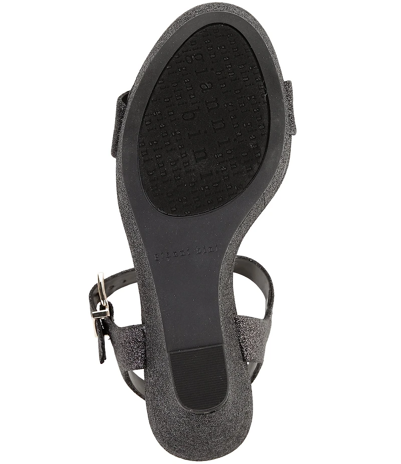 Gianni Bini Telmma Glitter Platform Wedge Sandals