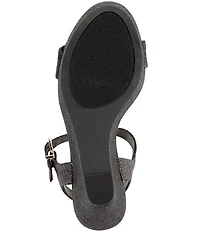 Gianni Bini Telmma Glitter Platform Wedge Sandals