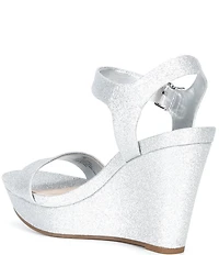Gianni Bini Telmma Glitter Platform Wedge Sandals