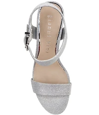 Gianni Bini Telmma Glitter Platform Wedge Sandals
