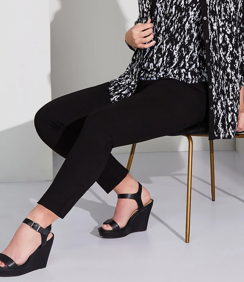 Gianni Bini Telmma Leather Platform Wedge Sandals