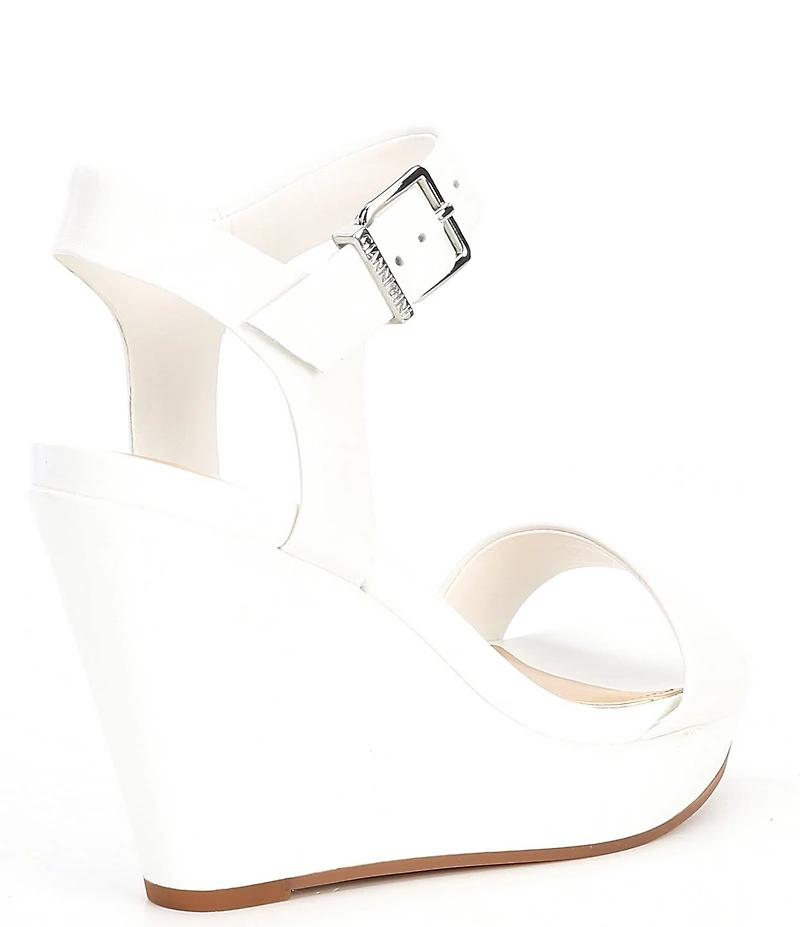 Gianni Bini Telmma Leather Platform Wedge Sandals