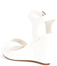 Gianni Bini Telmma Leather Platform Wedge Sandals