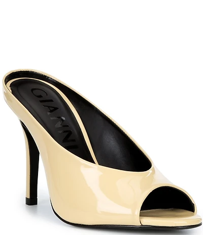 Gianni Bini Tolbert Patent Open Toe Cupped Dress Heels