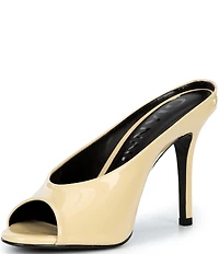 Gianni Bini Tolbert Patent Open Toe Cupped Dress Heels