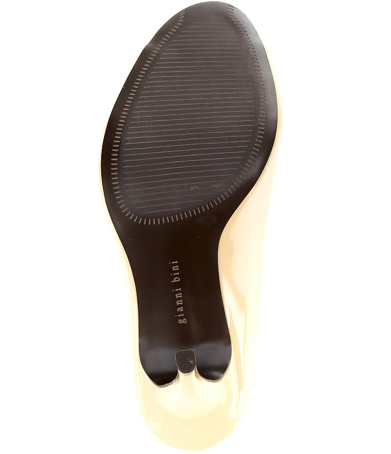 Gianni Bini Tolbert Patent Open Toe Cupped Dress Heels