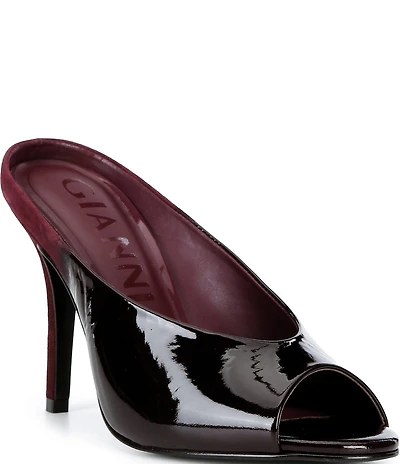 Gianni Bini Tolbert Patent Suede Degrade Open Toe Cupped Dress Heels