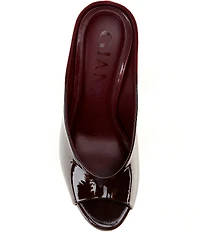 Gianni Bini Tolbert Patent Suede Degrade Open Toe Cupped Dress Heels