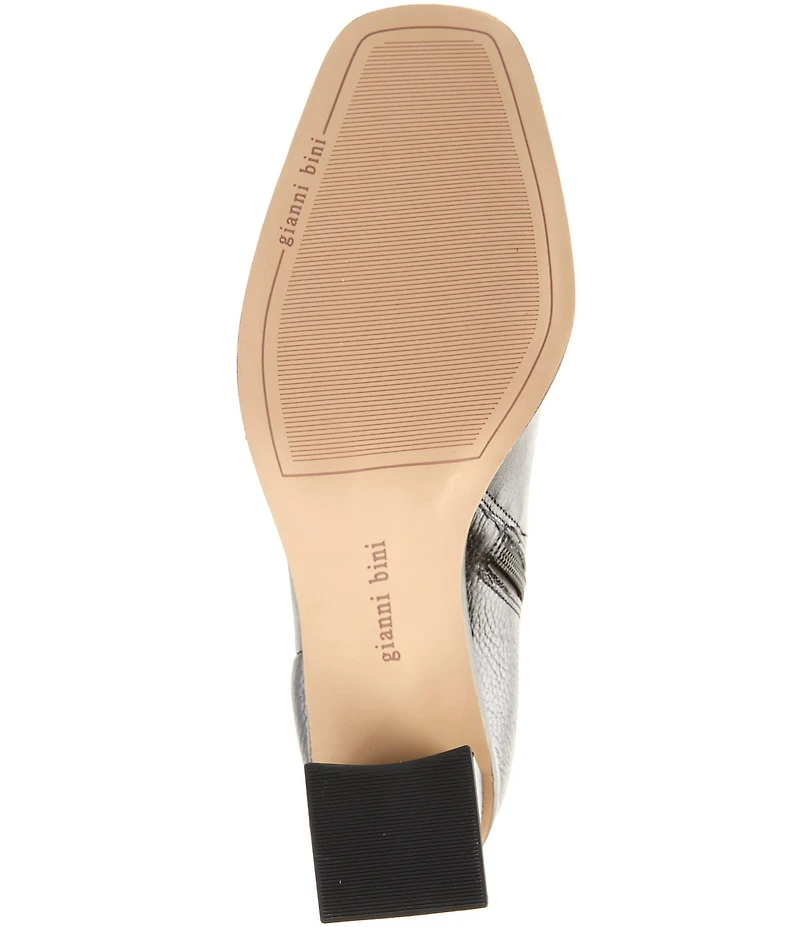 Gianni Bini Travers Leather Block Heel Tall Boots