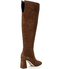 Gianni Bini Travers Suede Block Heel Over-the-Knee Boots