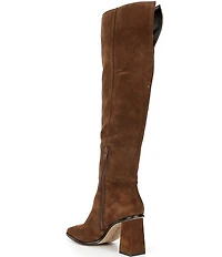Gianni Bini Travers Suede Block Heel Over-the-Knee Boots