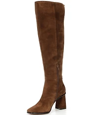 Gianni Bini Travers Suede Block Heel Over-the-Knee Boots