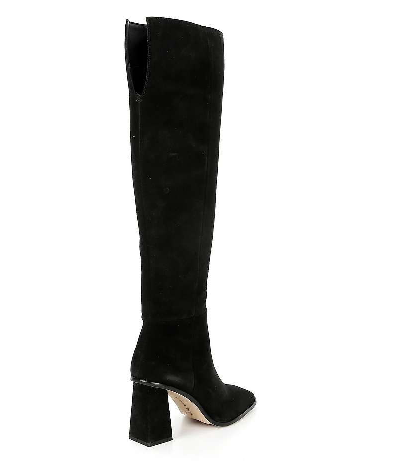 Gianni Bini Travers Suede Block Heel Tall Boots