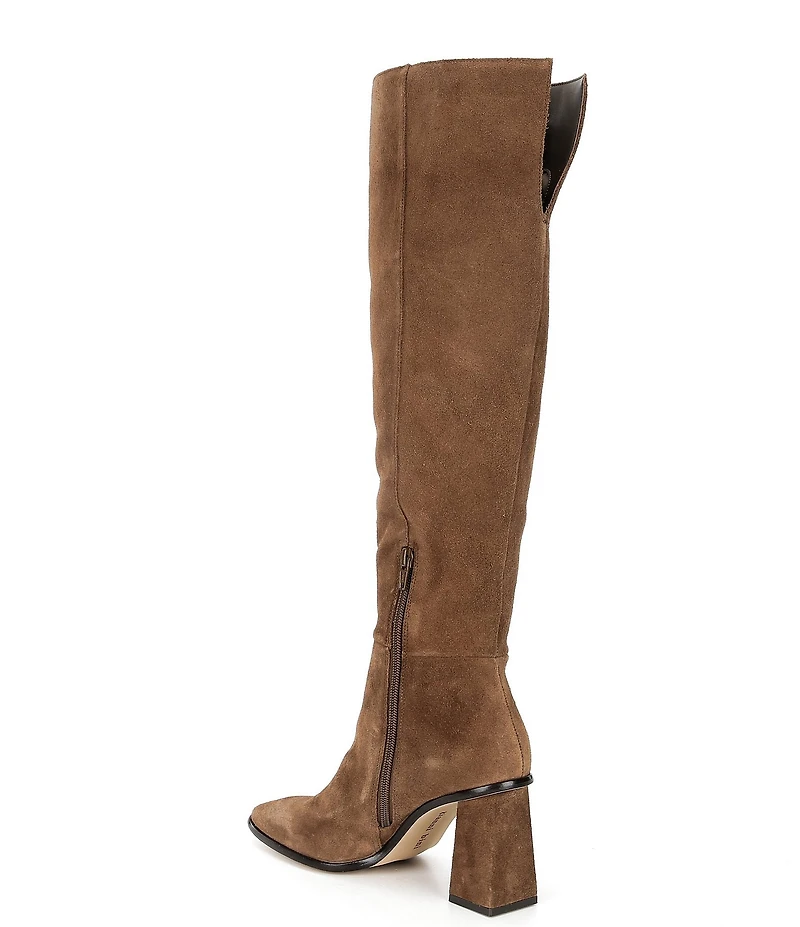 Gianni Bini Travers Suede Block Heel Tall Boots
