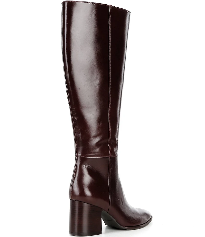 Gianni Bini Tyrell Leather Block Heel Tall Dress Boots