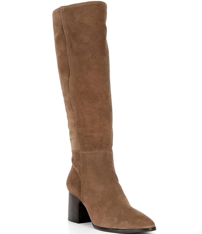 Gianni Bini Tyrell Suede Block Heel Tall Dress Boots
