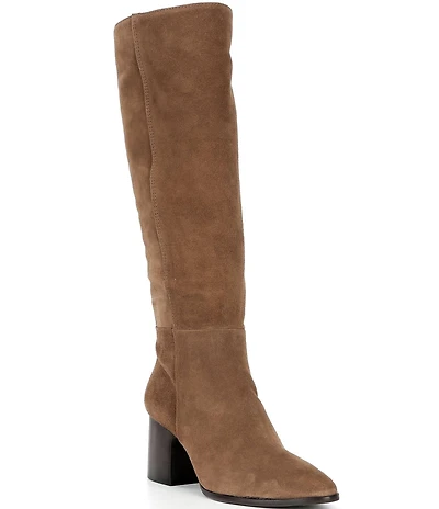 Gianni Bini Tyrell Suede Block Heel Tall Dress Boots