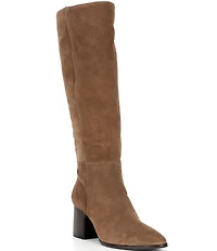 Gianni Bini Tyrell Suede Block Heel Tall Dress Boots